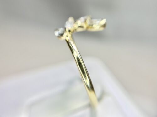 Vintage 14k Yellow Gold Natural Marquise Shape Four Stone Diamond Ring