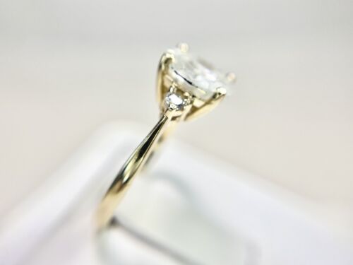 Vintage 14k Yellow Gold Natural Round Brilliant Big Diamond Engagement Ring