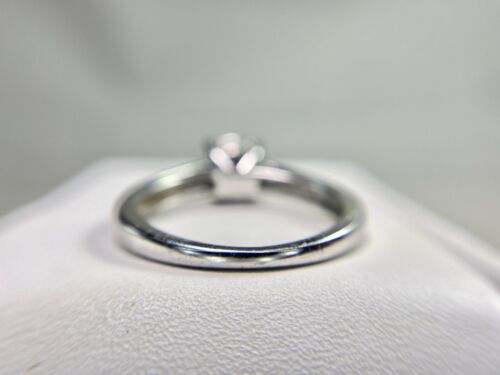 10k White Gold Round Brilliant Natural Diamond Cluster Style Engagement Ring