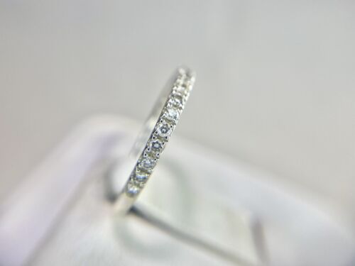 10k White Gold Round Brilliant Natural Diamond Wedding Band Ring 1/4 ct