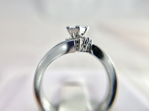 10k White Gold Designer Princess Cut Round Diamond Enhancer Engagement Ring Set