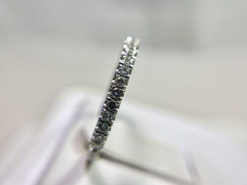 14k White Gold Natural Round Brilliant Diamond Wedding Band Ring