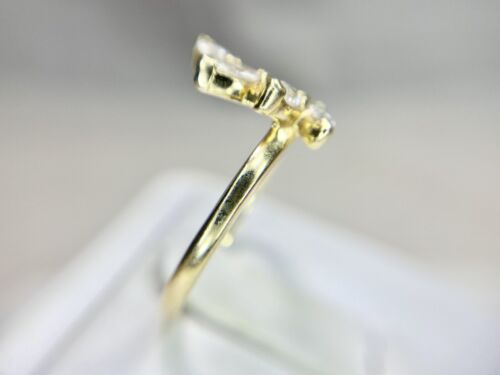 Vintage 14k Yellow Gold Natural Marquise Shape Four Stone Diamond Ring