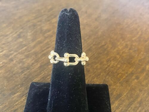 18k Yellow Gold Designer Horse Stirrup Design Handcrafted Ring