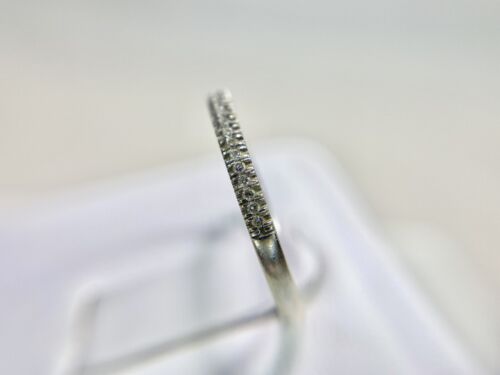 14k White Gold Designer Natural Round Diamond Wedding Band Stack Ring