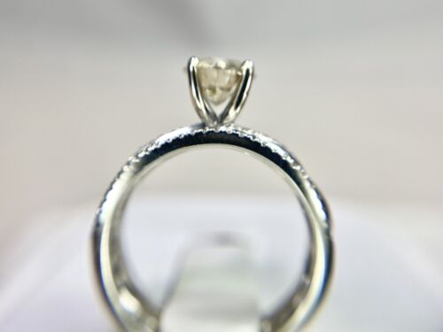 10k White Gold Helzberg Round Brilliant Natural Diamond Engagement Ring Set