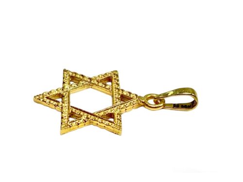 Vintage 14k Yellow Gold Jewish Star of David Pendant