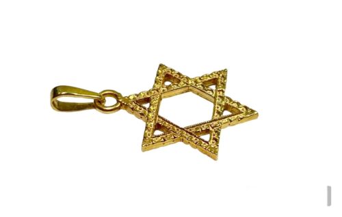 Vintage 14k Yellow Gold Jewish Star of David Pendant