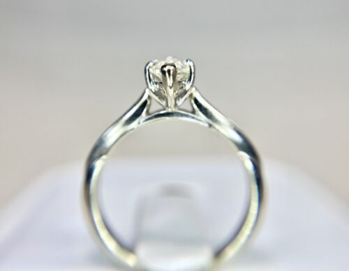 14k White Gold Designer Natural Marquise Cut Round Diamond Engagement Ring