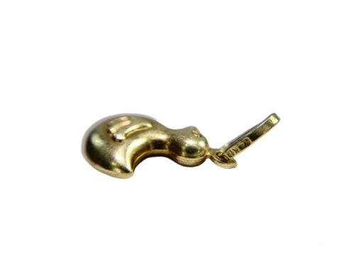 Vintage 14k Yellow Gold Small Rubber Duck Charm Pendant