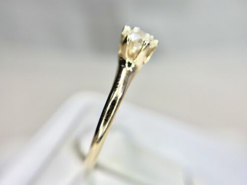 Art Deco Yellow Gold Natural Old European Diamond Buttercup Solitaire Ring