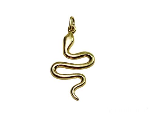 Vintage Designer 14k Yellow Gold Snake Pendant 