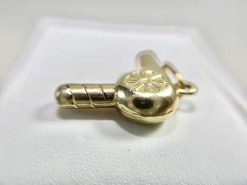 Vintage 14k Yellow Gold Blow Dryer Salon Theme 3D Charm Small Pendant