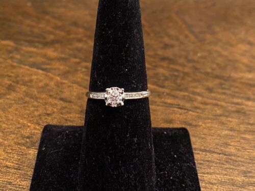 Art Deco Designer 18k White Gold Natural Old European Diamond Engagement Ring