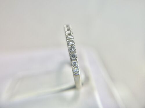 10k White Gold Round Brilliant Natural Diamond Wedding Band Ring 1/4 ct