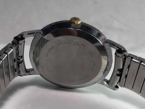 Vintage Waltham Stainless Steel Manual Wind Wrist Watch 34 mm