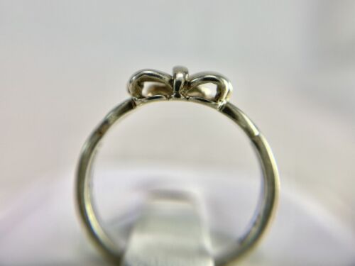 Vintage Antique Designer 14k White Gold Hand Crafted Ribbon Ring