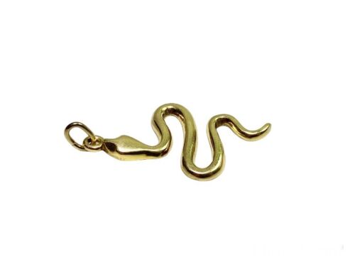 Vintage Designer 14k Yellow Gold Snake Pendant 