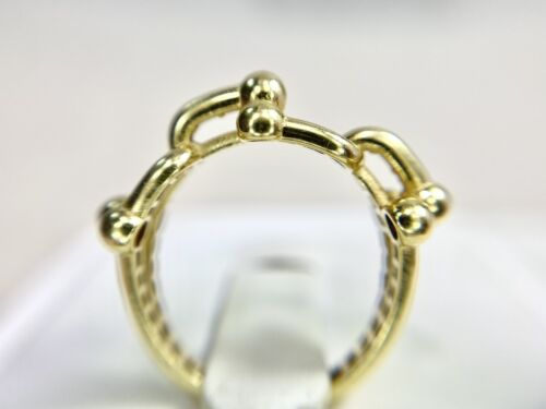 18k Yellow Gold Designer Horse Stirrup Design Handcrafted Ring