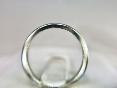 Estate 14k White Gold Classic Style Thin Wedding Band Ring Size 6.50