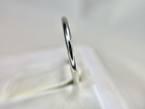 Estate 14k White Gold Classic Style Thin Wedding Band Ring Size 6.50