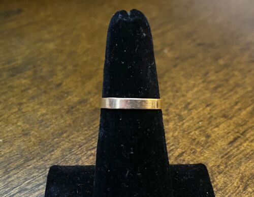 Vintage Antique Soviet 14k Rose Gold Classic Wedding Band Ring