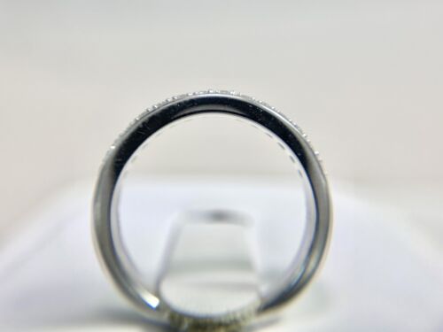 14k White Gold Natural Round Brilliant Diamond Classic Wedding Band Ring