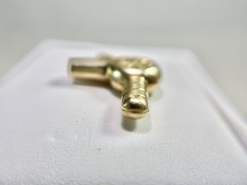 Vintage 14k Yellow Gold Blow Dryer Salon Theme 3D Charm Small Pendant