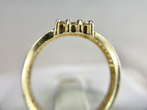 Vintage 14k Yellow Gold Natural Round Brilliant Diamond Cluster Cocktail Ring