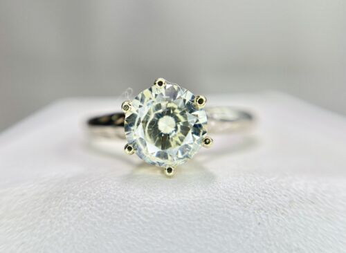 Vintage 10k Yellow Gold Natural Yellow Color Diamond Solitaire Engagement Ring