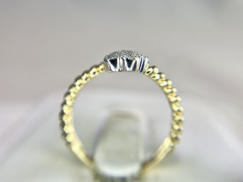 14k Yellow Gold Designer Natural Round Diamond Star Shape Cluster By-Pass Ring