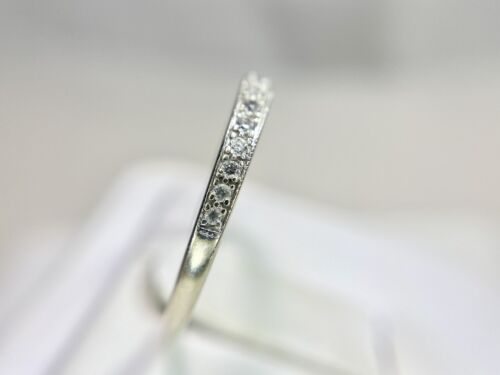 14k White Gold Natural Round Brilliant Diamond Wedding Band Ring