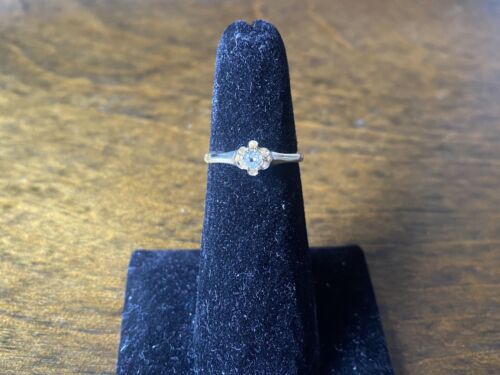 Art Deco 14k Yellow Gold Natural Old Miner Diamond Solitaire Engagement Ring