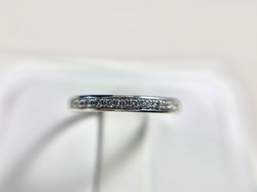 14k White Gold Natural Round Brilliant Diamond Classic Wedding Band Ring