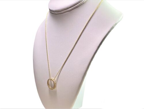 14k Yellow Gold Designer Natural Round Diamond Circle of Life Pendant