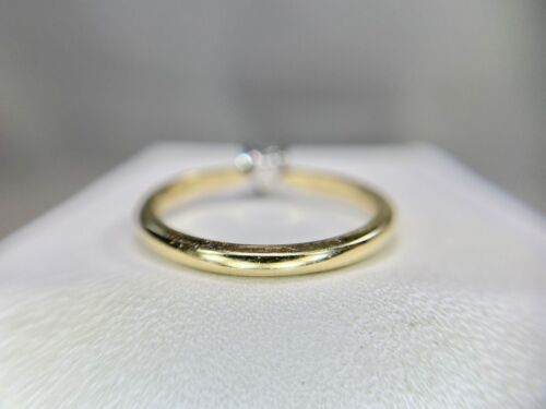 Vintage 14k Yellow Gold Natural Heart Shape Diamond Solitaire Ring