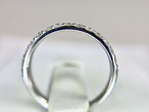 14k White Gold Natural Round Brilliant Diamond Wedding Band Ring