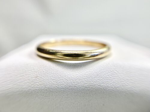 Vintage 14k Yellow Gold Classic Comfort Fit Wedding Band Ring