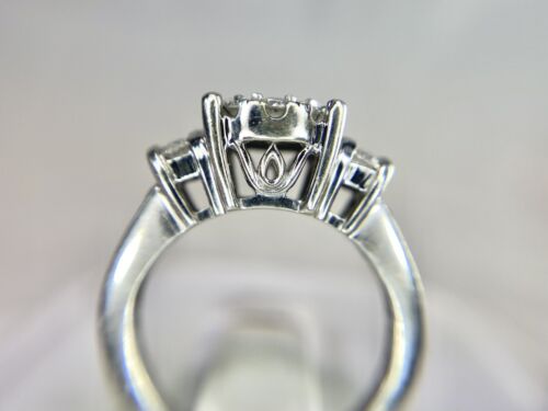 10k White Gold Natural Round Brilliant Diamond Illusion Set Big Engagement Ring