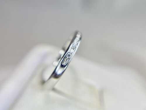 10k White Gold Round Brilliant Diamond Channel Set Wedding Band Ring 1/5 TCW