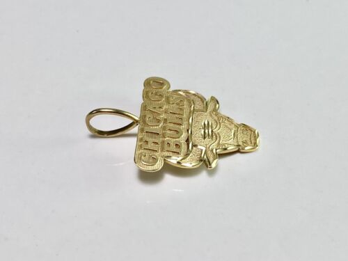 Vintage 14k Yellow Gold Chicago Bulls Official Big Pendant