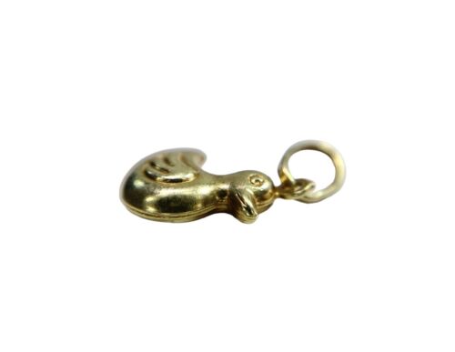 Vintage 14k Yellow Gold Small Rubber Duck Charm Pendant