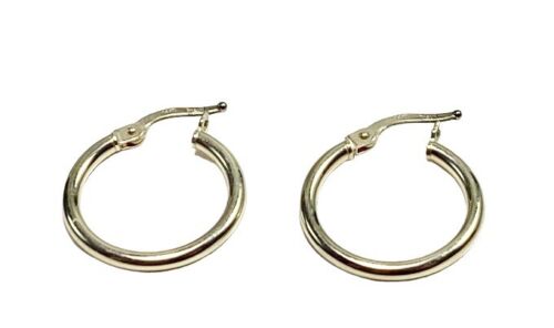 14k Yellow Gold Italy Designer Lightweight Hoop Earrings