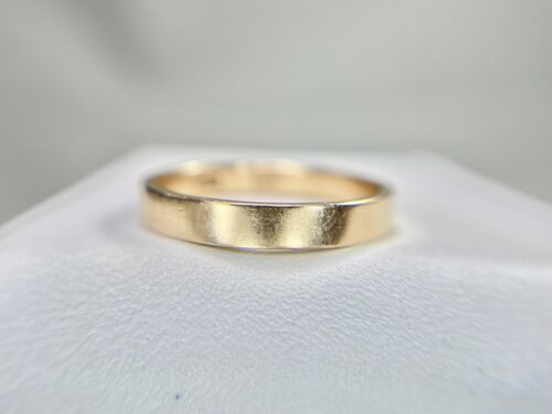 Vintage Antique Soviet 14k Rose Gold Classic Wedding Band Ring