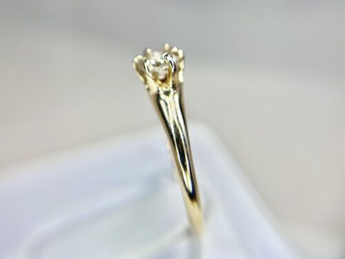 Vintage Art Deco 14k Yellow Gold Natural Round Diamond Buttercup Engagement Ring