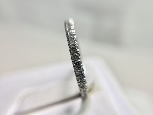 14k White Gold Natural Round Brilliant Diamond Wedding Band Ring