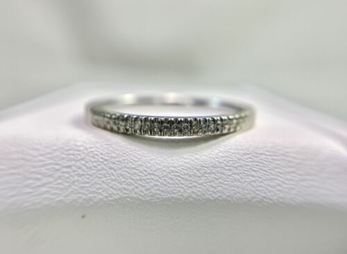 14k White Gold Designer Natural Round Diamond Wedding Band Stack Ring