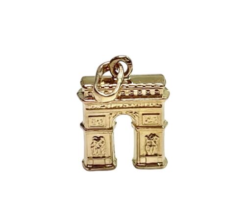 Vintage 18k Arc de Triomphe Paris France Charm Pendant