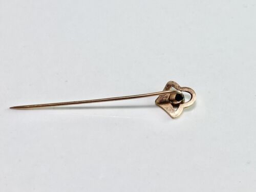 Victorian 10k Yellow Gold Round Rhodolite Garnet Stick Pin