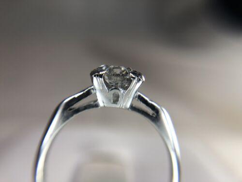 Vintage Platinum Round Natural Rustic Big Diamond Engagement Ring 1.25 ct